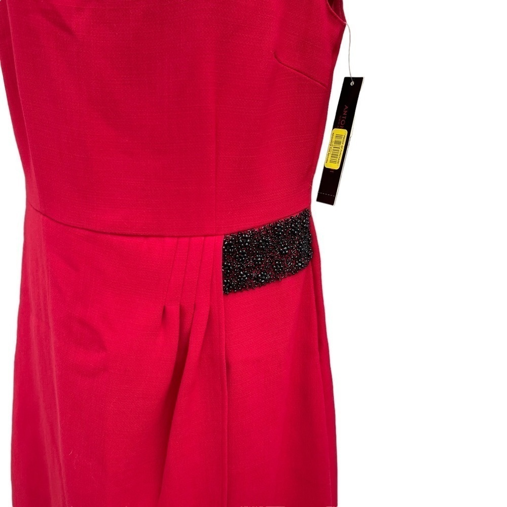 New! Antonio Melani Anita Sheath Dress Red Currant Size 4 Women’s Nwt 6890 - Picture 3 of 13